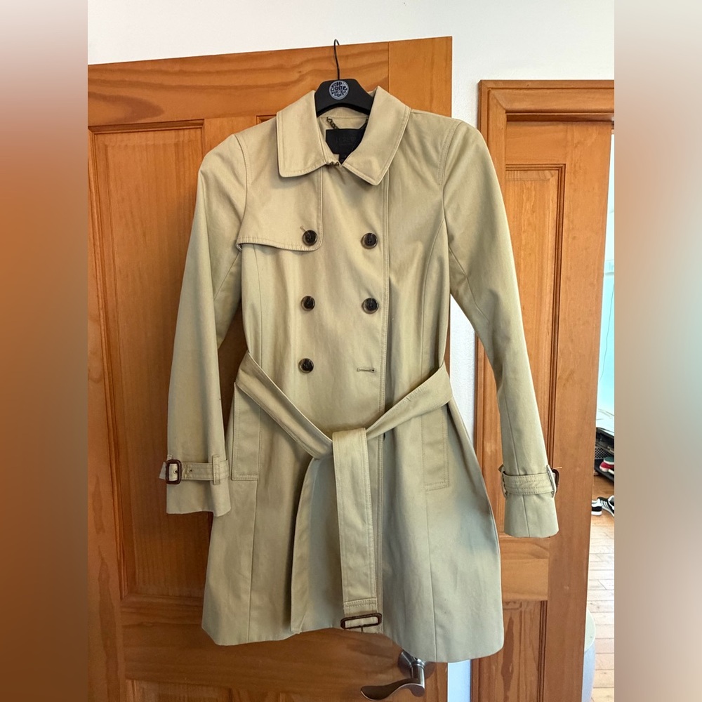 J. Crew Beige Double-Breasted Trench Coat